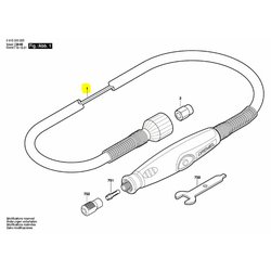 Dremel 225 - náhradní díl ohebná hřídel