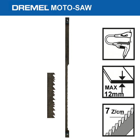 Dremel MS52 - Pilový list pro detailní práce - dřevo, 7 zubů/cm